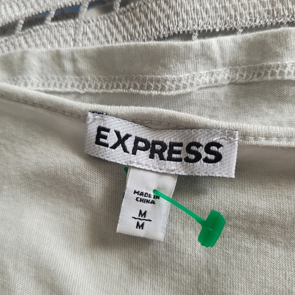 EXPRESS Women's Tank-Top Strappy Sleeve Silver-Metallic/Shimmer Lace Size M - Picture 8 of 9